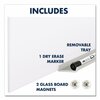 Quartet InvisaMount Vertical Magnetic Glass Dry-Erase Boards, 28 x 50, White Surface Q012850IMW